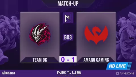 Poster siaran Teamdk VS Amaru Gaming