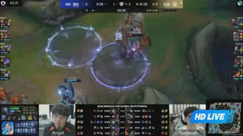 Poster siaran JD Gaming VS LGD Gaming