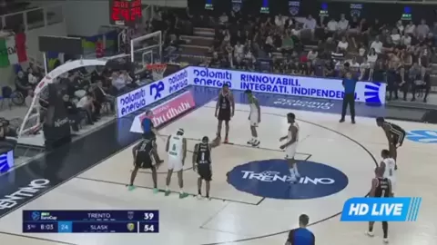 Poster siaran Aquila Basket Trento VS Slask Wroclaw