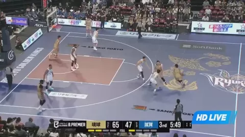 Poster siaran Ryukyu Golden Kings VS Shiga Lakes