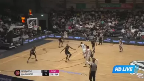 Poster siaran Newcastle Eagles VS Manchester Basketball