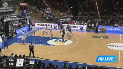 Poster siaran HAKRO Merlins Crailsheim VS LTi Giessen 46ers