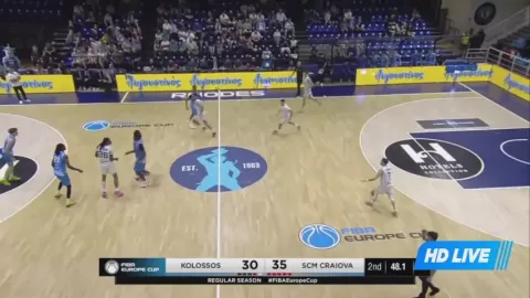 Poster siaran Kolossos Rhodes H Hotels Collection B.C. VS SCM Craiova