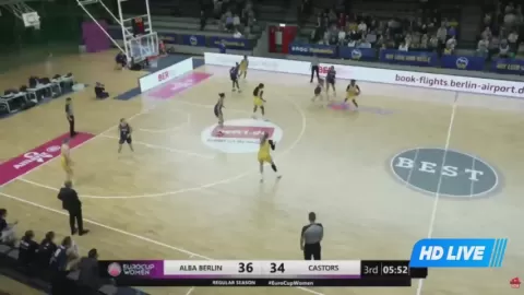 Poster siaran ALBA Berlin Women VS Castors Braine (w)