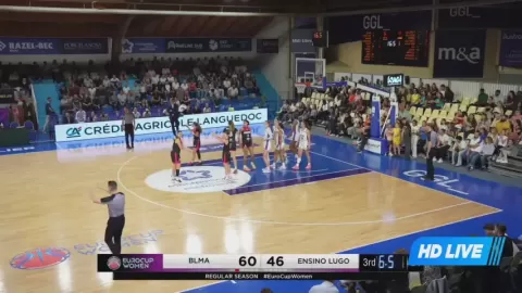 Poster siaran Basket Lattes Montpellier Women VS Ensino Lugo Women