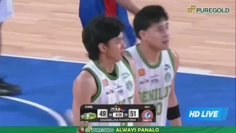 Poster siaran CSB trailblazer VS Arellano University Chiefs