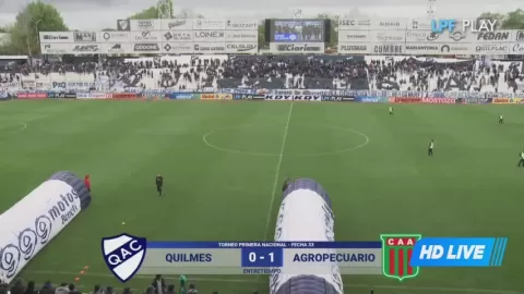Poster siaran Quilmes VS Agropecuario de Carlos Casares