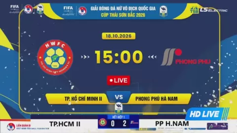 Poster siaran Ho Chi Minh City B Women VS Phong Phu Ha Nam Women