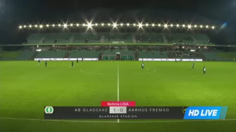 Poster siaran AB Akademisk VS Aarhus Fremad
