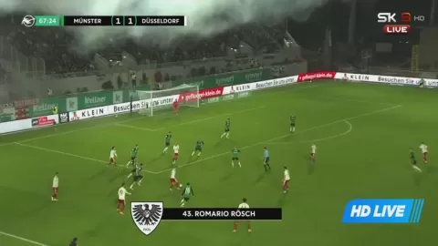 Poster siaran Preußen Münster VS Fortuna Dusseldorf