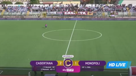 Poster siaran US Casertana 1908 VS AC Monopoli
