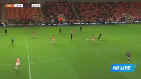 Poster siaran Blackpool VS Crewe Alexandra